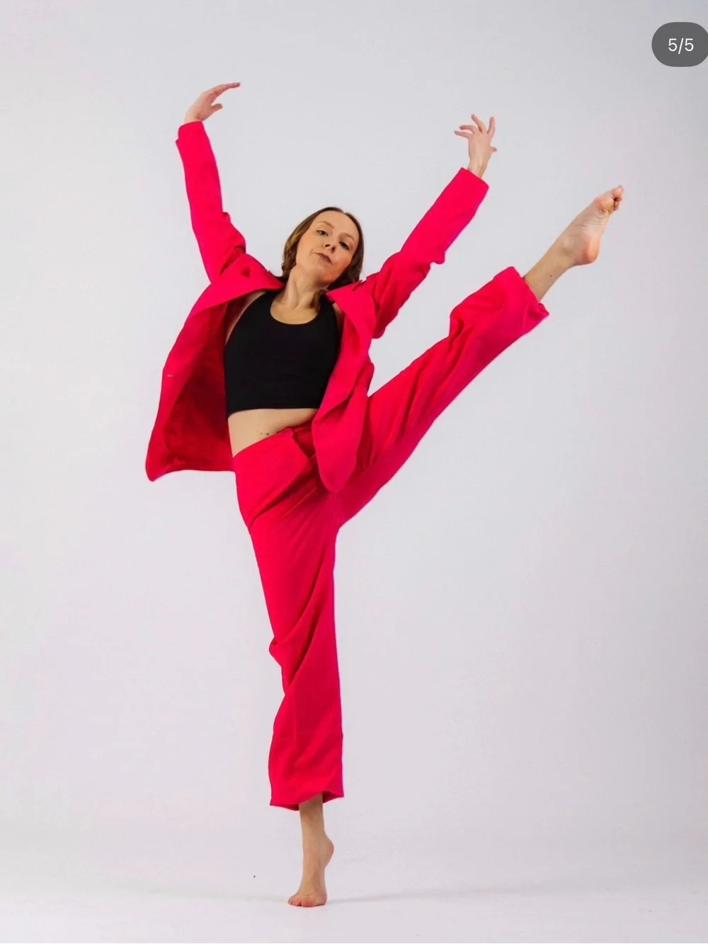 Nasty Gal Bright Pink Matching Suit Set